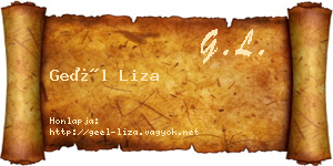 Geél Liza névjegykártya